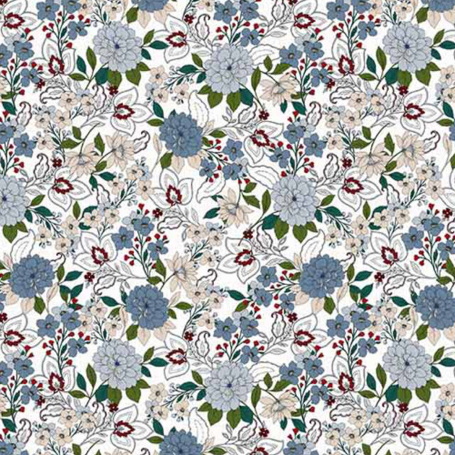 Fleurs Pois & Cie - Boxer femme 100% coton bio ou éco made in France - Bleu/Blanc/Bleu ciel