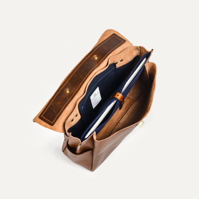 Bleu De Chauffe - Cartable Charles - Brun ambré
