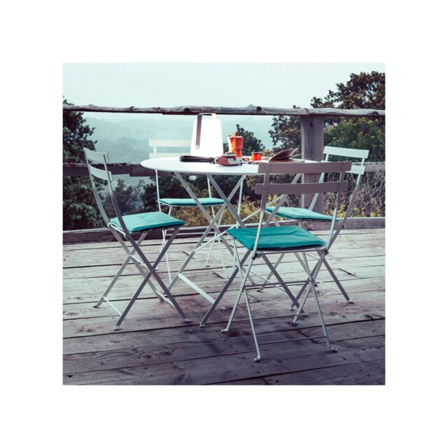 FERMOB - Chaise pliante FERMOB Bistro cuir métal - 3 coloris