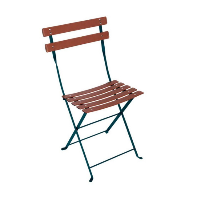 FERMOB - Chaise pliante FERMOB Bistro cuir métal - 3 coloris
