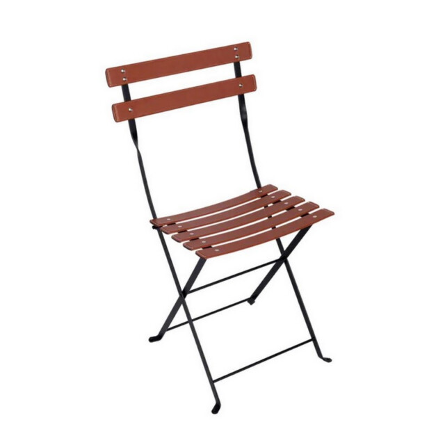 FERMOB - Chaise pliante FERMOB Bistro cuir métal - 3 coloris
