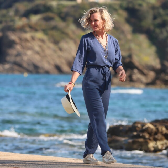 Quintessence - Combinaison Erika viscose bleu navy