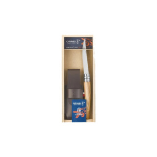 Opinel - Couteau OPINEL n°10 Effilé Olivier poliglace avec plumier et étui