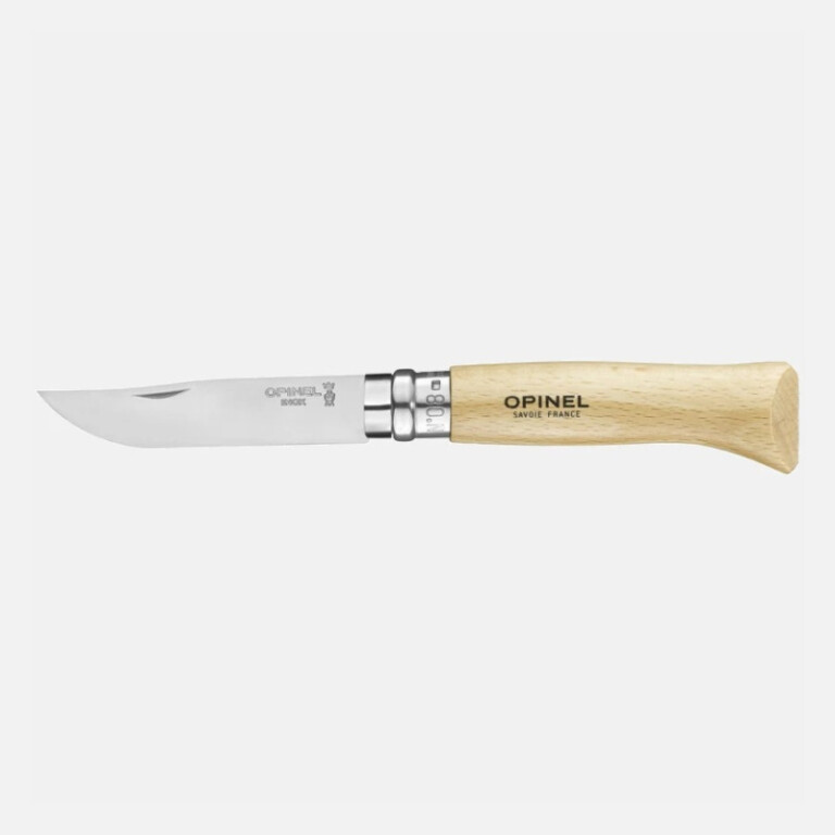 OPINEL - Couteau pliant OPINEL n°8 hêtre inox avec étui ceinture