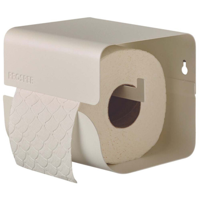 Prosper la poubelle française - Dérouleur papier-toilette à fixer Blanc Coton