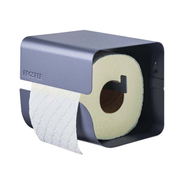 Prosper la poubelle française - Dérouleur papier-toilette à fixer Bleu Lavande