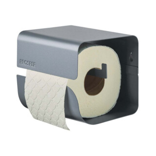 Prosper la poubelle française - Dérouleur papier-toilette à fixer Gris Souris