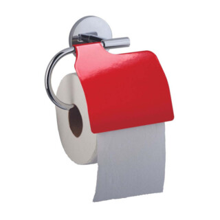 Prosper la poubelle française - Dérouleur papier toilette Rouge Groseille