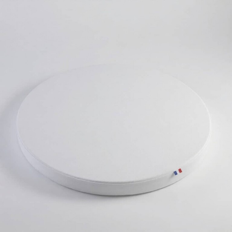 Atelier Morphée - Drap housse matelas adulte rond 100% coton blanc