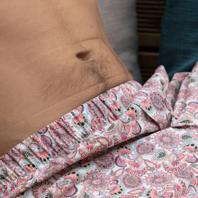 Fleurs Pois & Cie - Caleçon 100% coton coupe américaine  made in France. - Rose