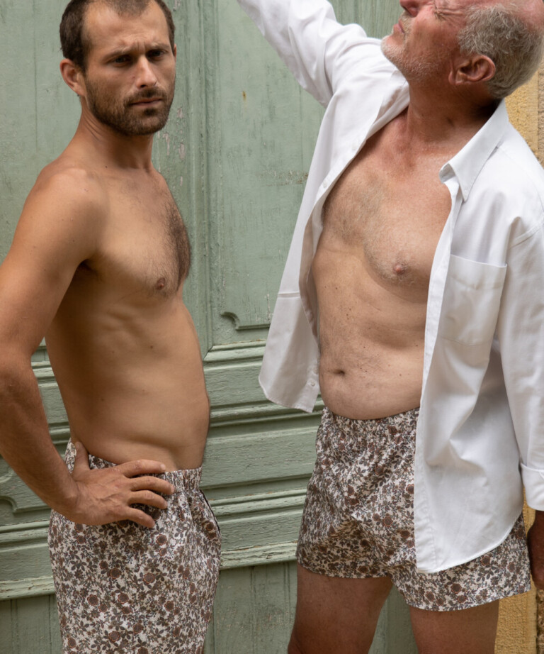 dsc04143 1ec05a2e 7ee3 6e28 afa6 a77f0e24a37a Fleurs Pois & Cie - Caleçon 100% coton coupe américaine made in France. - Rouge/Bleu/Marron/Doré