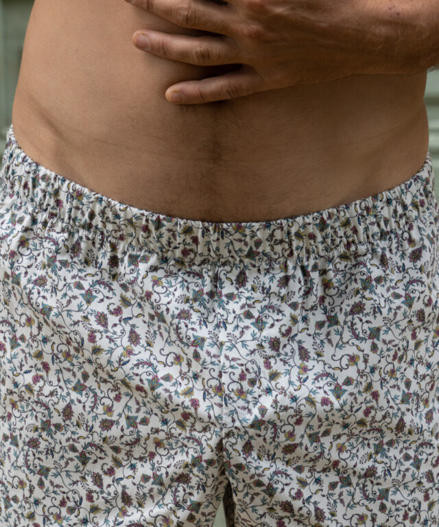 Fleurs Pois & Cie - Caleçon 100% coton coupe américaine made in France. - Multicolore