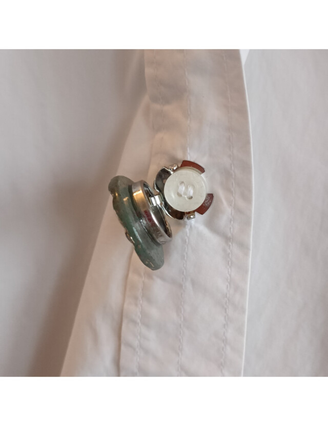 L'Atelier de Patricia - Ensemble Clip-boutons & Pampilles " Jade Impérial " (lot de 4)