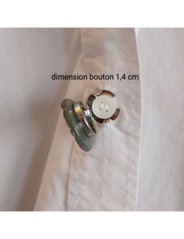 L'Atelier de Patricia - Ensemble Clip-boutons & Pampilles " Jade Impérial " (lot de 4)