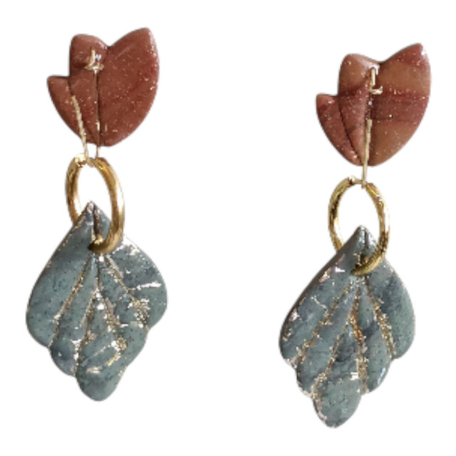 L'Atelier de Patricia - Ensemble Clips boutons et pampilles gouttes d'eau