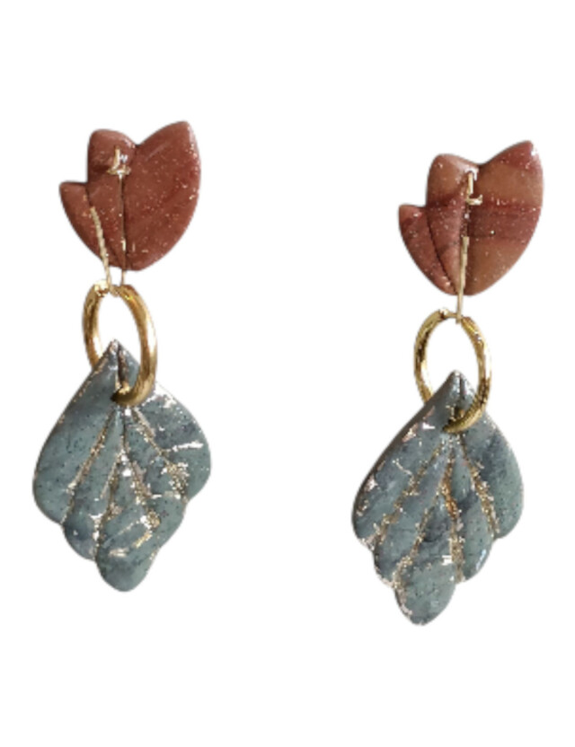 L'Atelier de Patricia - Ensemble Clips boutons et pampilles gouttes d'eau