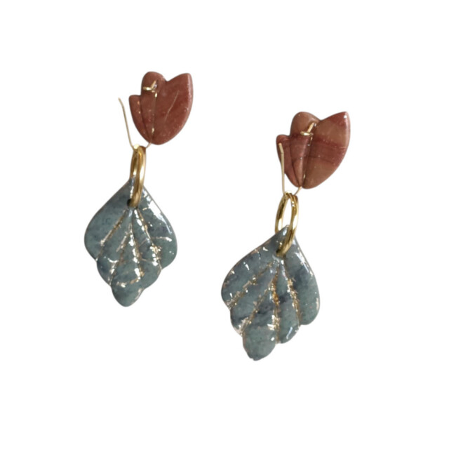 L'Atelier de Patricia - Ensemble Clips boutons et pampilles gouttes d'eau