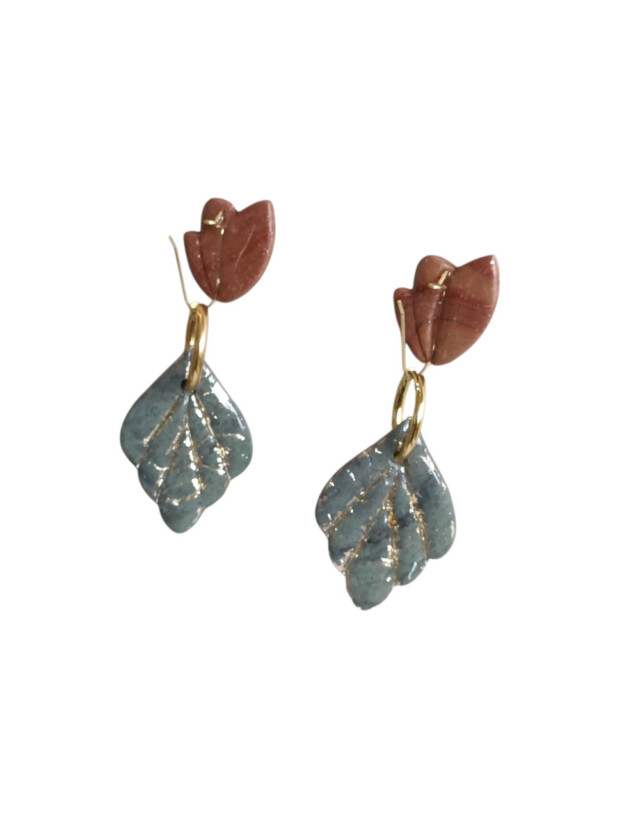 L'Atelier de Patricia - Ensemble Clips boutons et pampilles gouttes d'eau