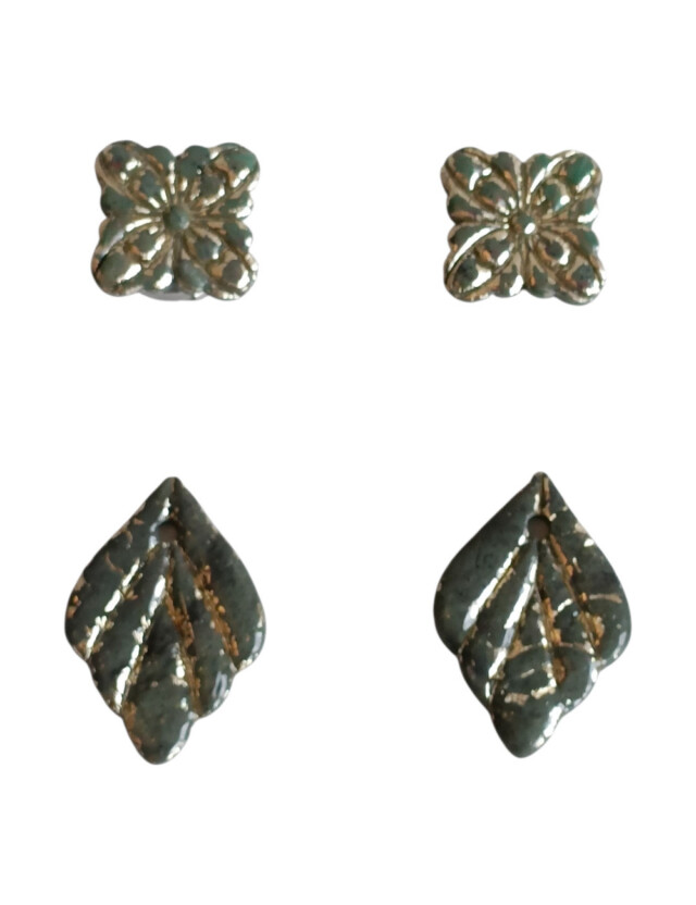 L’atelier de Patricia - Ensemble Clips boutons et pampilles gouttes d’eau