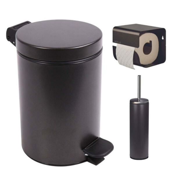 Prosper la poubelle française - Ensemble salle de bains/toilettes avec poubelle 3L et accessoires