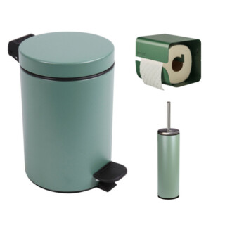 Prosper la poubelle française - Ensemble salle de bains/toilettes avec poubelle 3L et accessoires