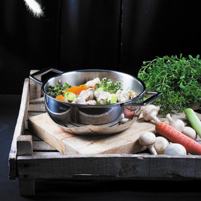 CRISTEL - Faitout CRISTEL Castel Pro avec couvercle en verre 5ply - 5 tailles