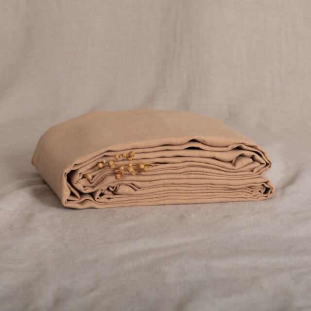 Embrin - Drap Housse en Lin - Miel