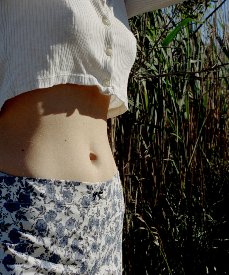 Fleurs Pois & Cie - Shorty 100% coton made in France - Bleu/Blanc