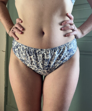 Fleurs Pois et Cie - Culotte 100% coton made in France  Bleu/Blanc