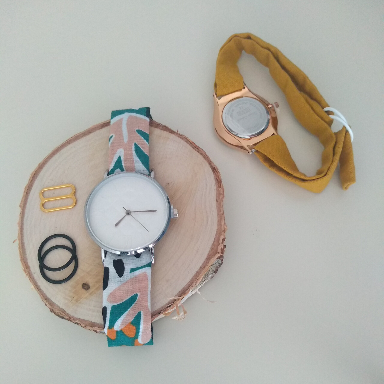 bracelet montre tissu upcycling