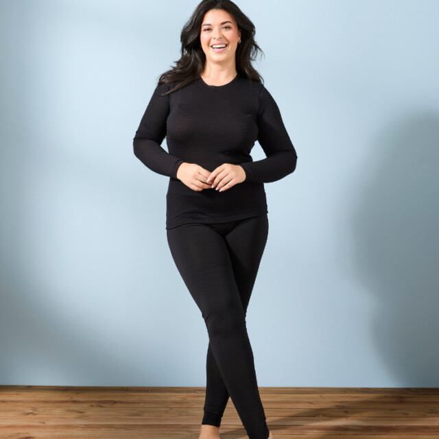 Lemahieu - Legging en Laine Mérinos - Noir - Femme - Femme