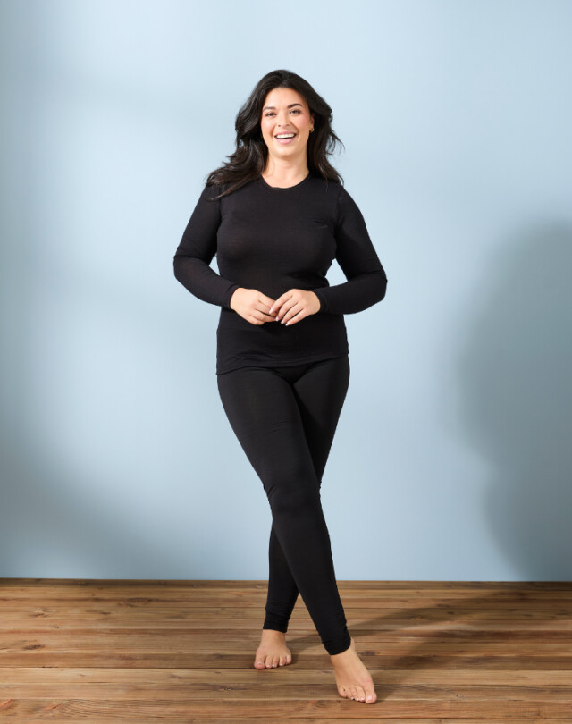 Lemahieu - Legging en Laine Mérinos - Noir - Femme - Femme