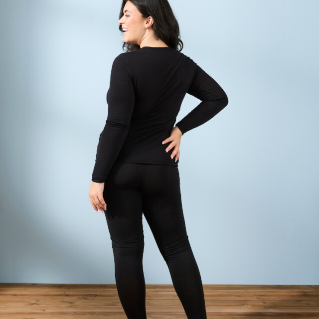 Lemahieu - Legging en Laine Mérinos - Noir - Femme - Femme