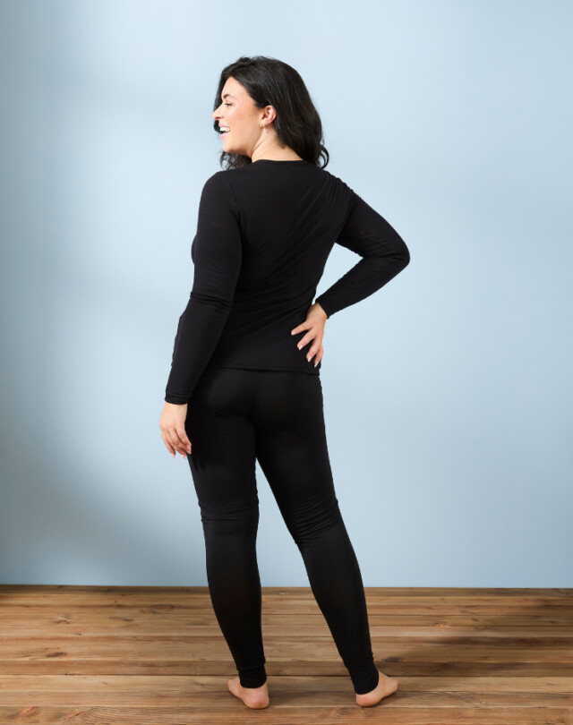 Lemahieu - Legging en Laine Mérinos - Noir - Femme - Femme