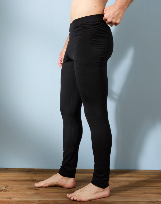 Lemahieu - Legging en Laine Mérinos - Noir - Homme