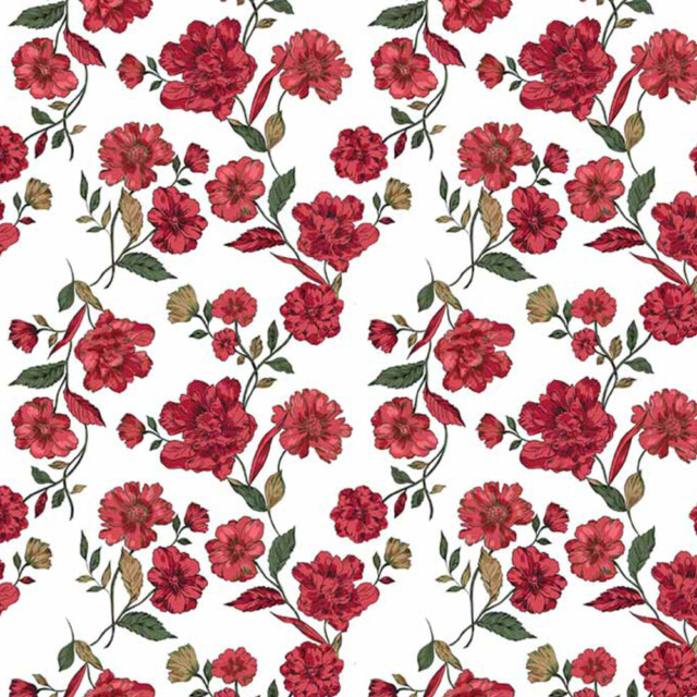 Fleurs Pois & Cie - Culotte 100% coton made in France - Rouge/Blanc/vert foncé/vert clair