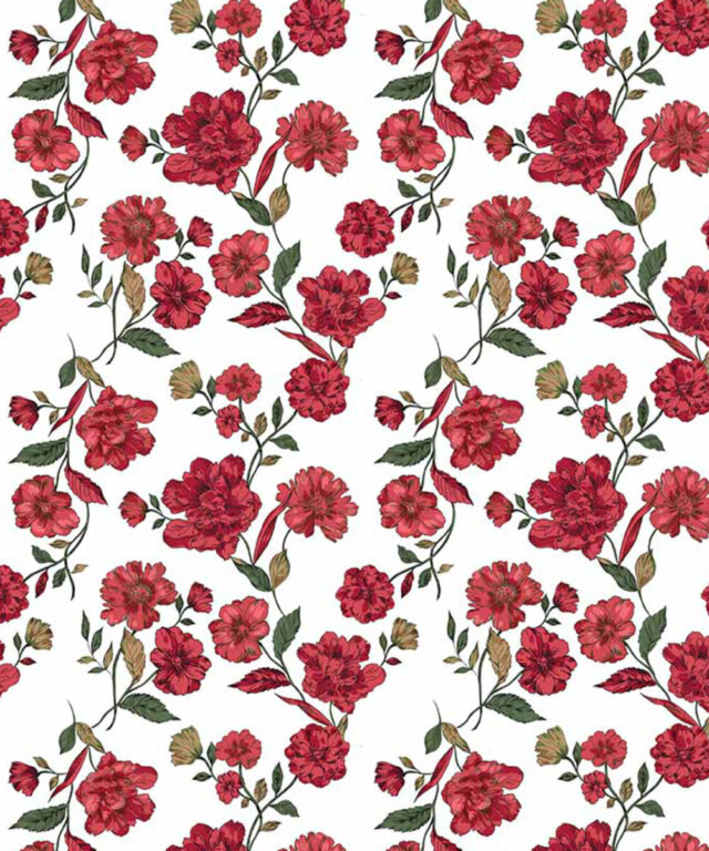 Fleurs Pois & Cie - Culotte 100% coton made in France - Rouge/Blanc/vert foncé/vert clair