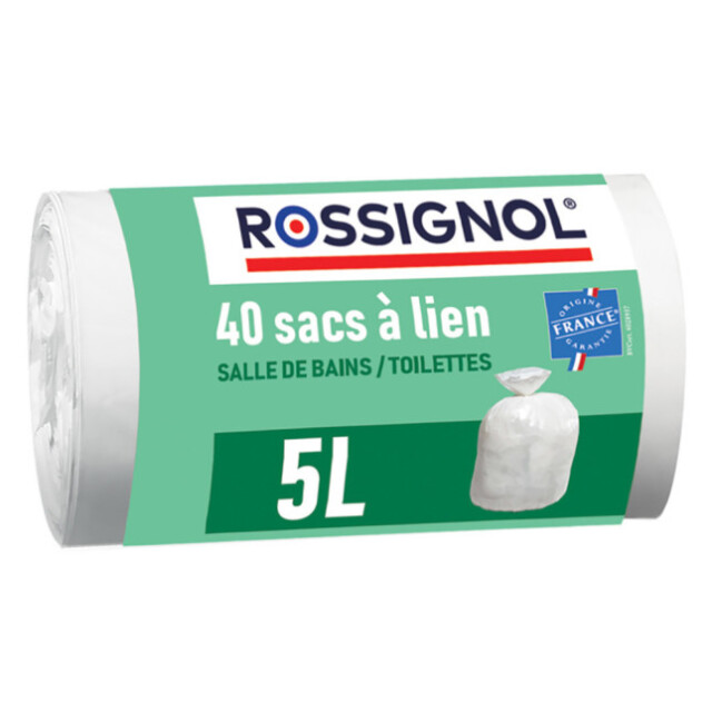 Prosper la poubelle française - Lot de 40 sacs-poubelle 5L Blanc