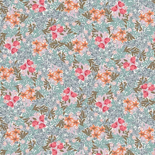 Fleurs Pois & Cie - Soutien-gorge sans armature 100% coton made in France - Rose/vert clair