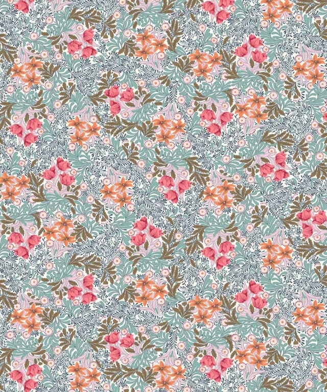 Fleurs Pois & Cie - Nuisette femme ou petite robe 100% coton - Rose/vert clair