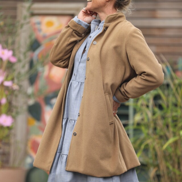 Quintessence - Manteau Paul 3/4 - lainage camel