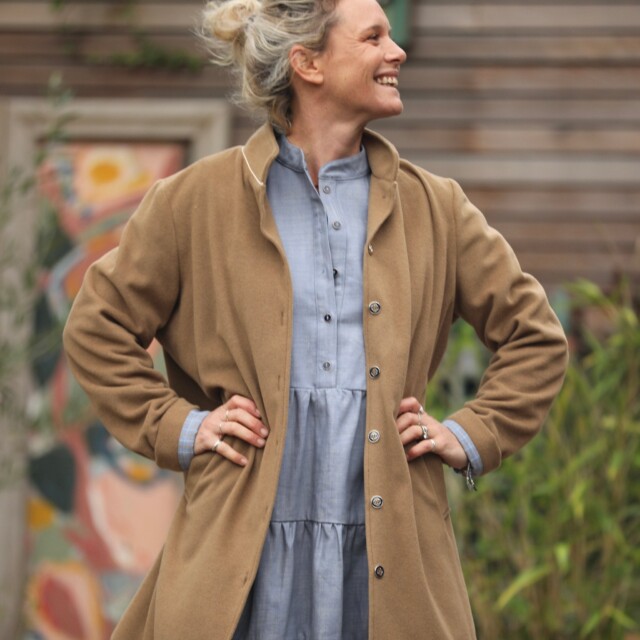 Quintessence - Manteau Paul 3/4 - lainage camel