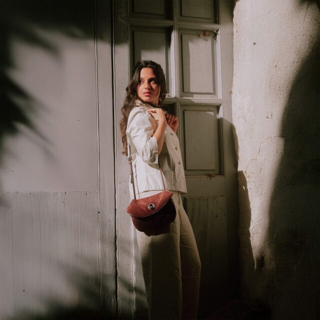 Bleu De Chauffe - Mini sac Jane - Marron Rubis