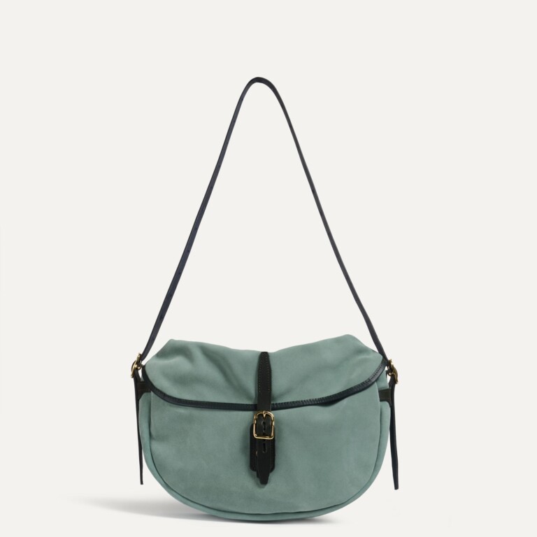 Bleu De Chauffe - Musette du pêcheur demi lune Margot - Vert Jade