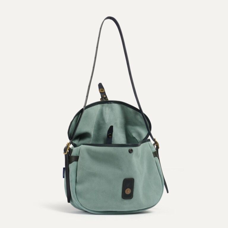 Bleu De Chauffe - Musette du pêcheur demi lune Margot - Vert Jade