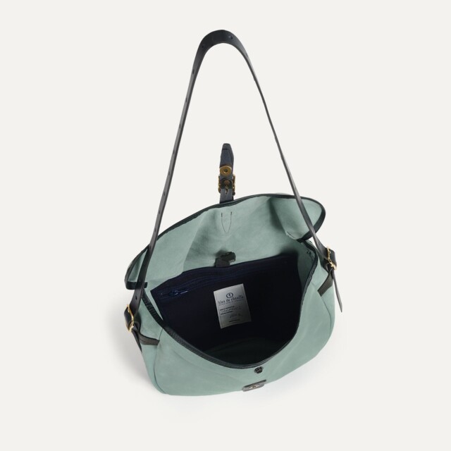 Bleu De Chauffe - Musette du pêcheur demi lune Margot - Vert Jade