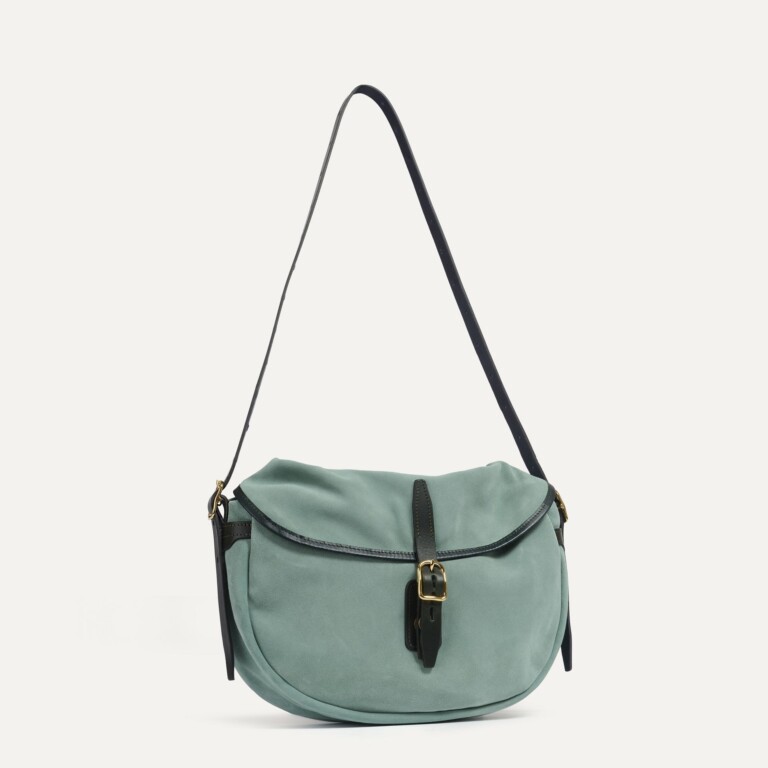 Bleu De Chauffe - Musette du pêcheur demi lune Margot - Vert Jade