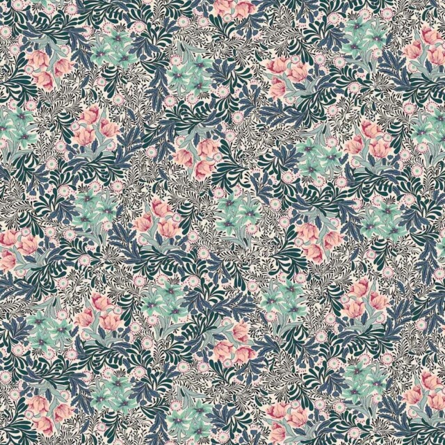 Fleurs Pois & Cie - Caraco femme 100% coton bio de fabrication française - Rose/vert foncé