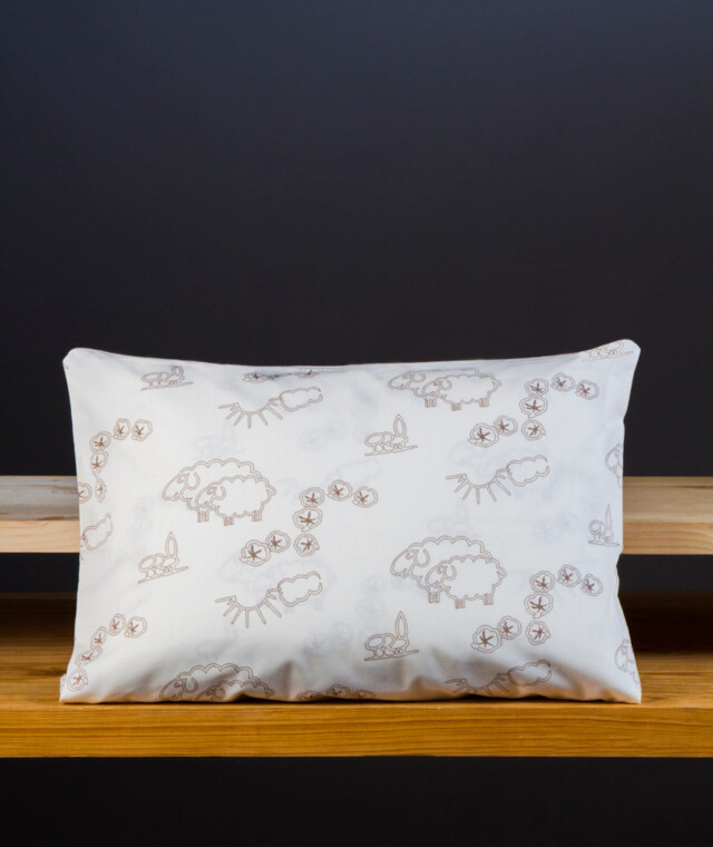 Ardelaine - Oreiller de voyage en laine et sa taie