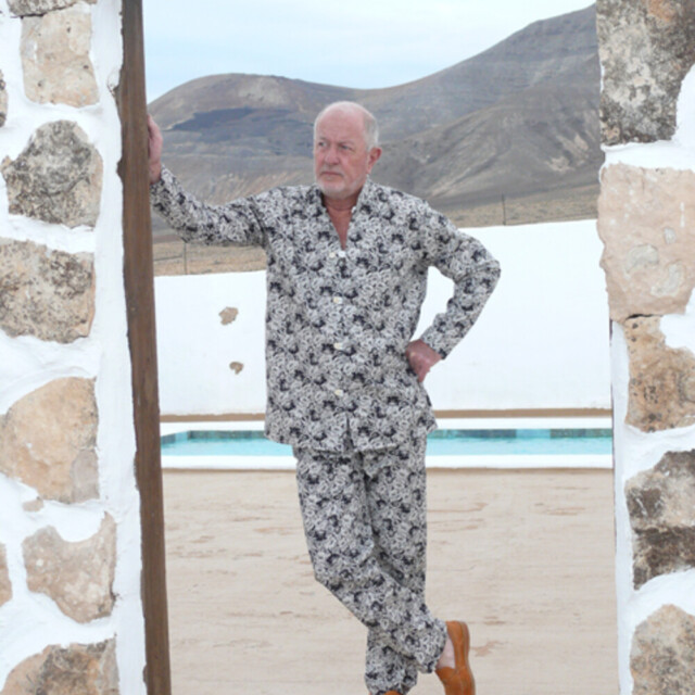 Fleurs Pois & Cie - Pyjama homme 100% coton fabriqué en France - Noir/Beige